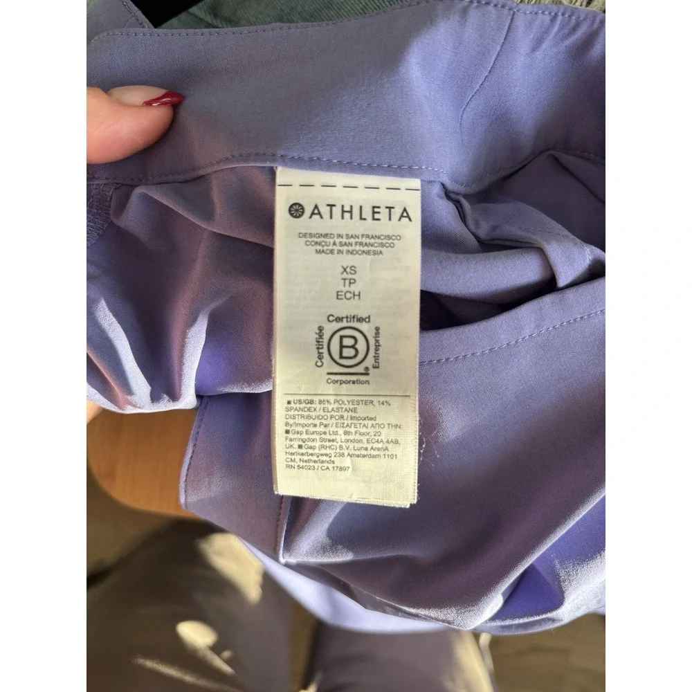Athleta Arrival‎ Maxi Cross Back Dress Dark Adonis Blue Size XS Athleisure Lilac - Picture 9 of 11